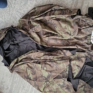 Camo rain poncho